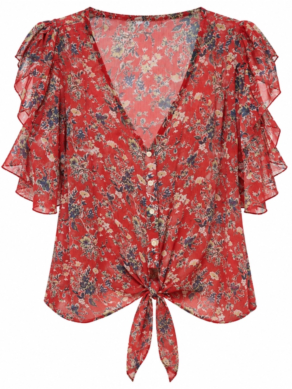 NWOT LF Bluette Floral Top Size S/M
